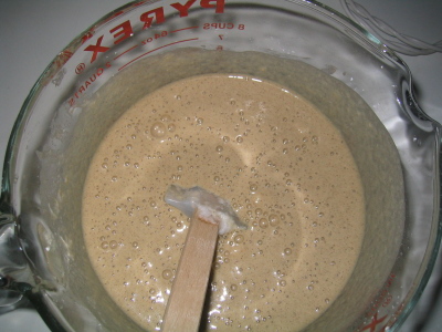 buckwheat batter, ready to cook